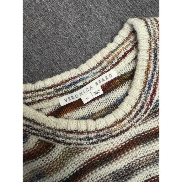 Veronica Beard Raissa Striped Crewneck Sweater Size M - Picture 6 of 7